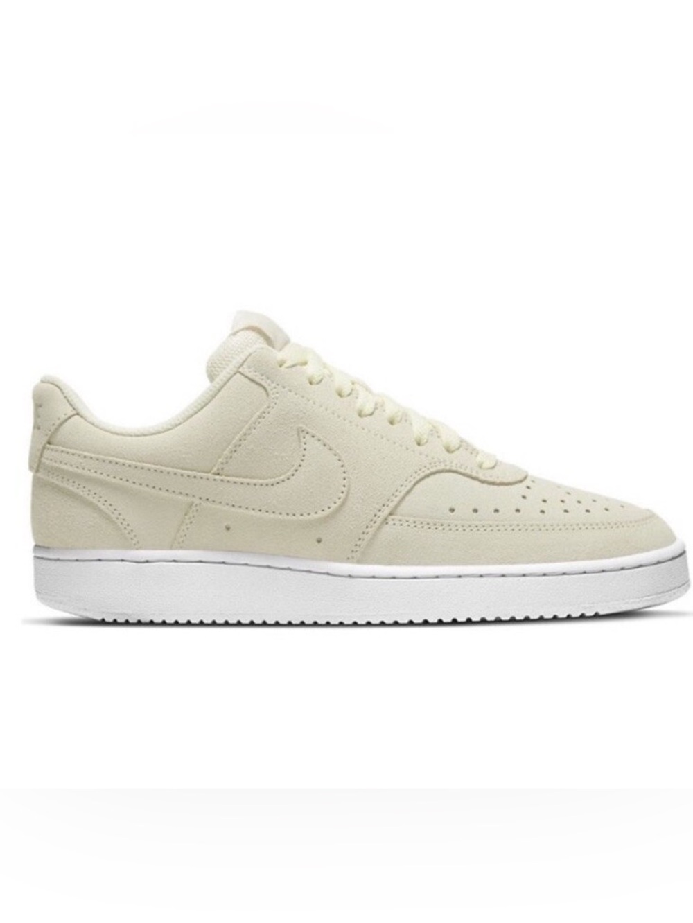 Nike Court Vision Low-Top Suede Sneakers in Coconut Milk